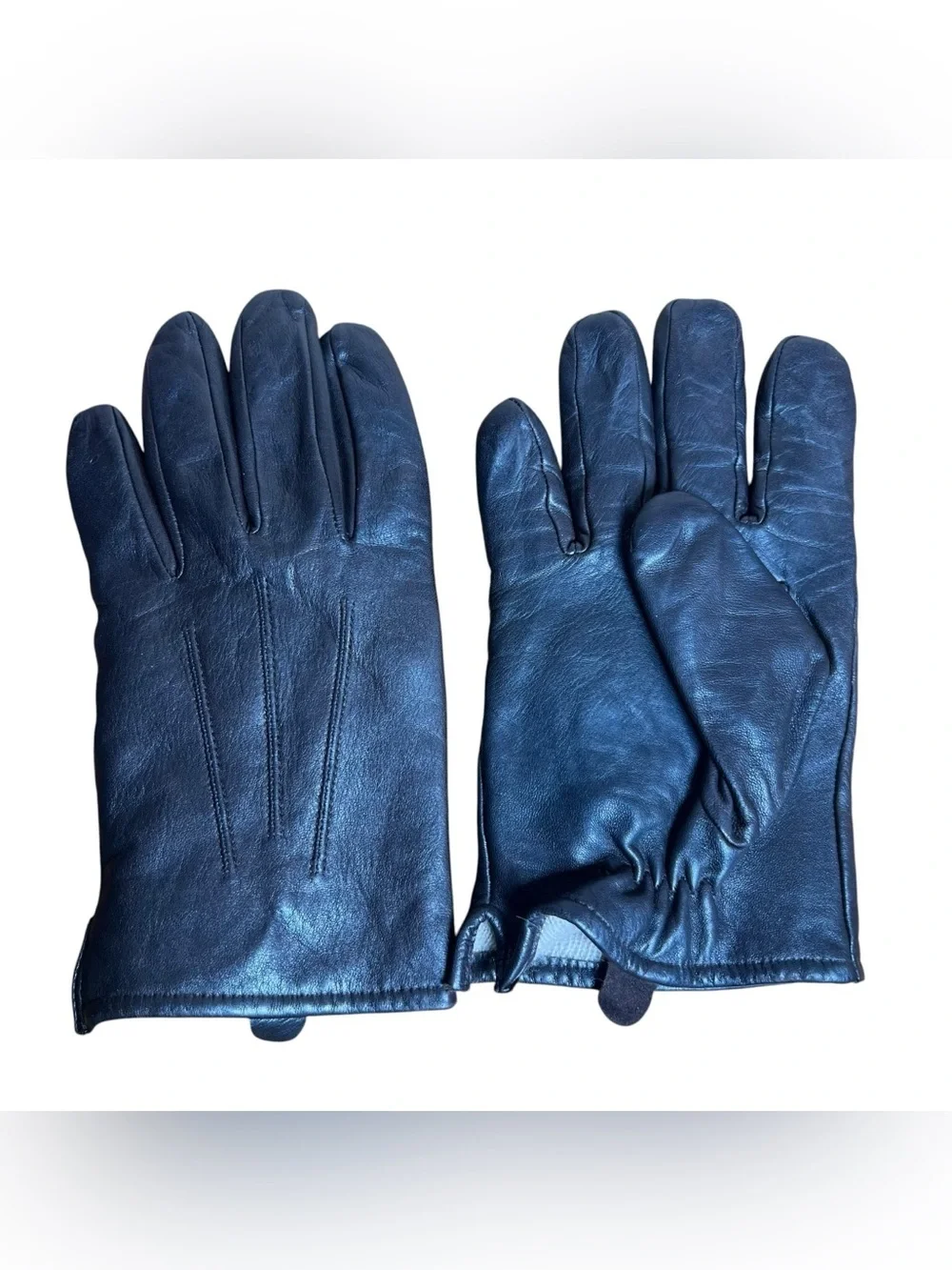 Leather Gloves Cashmere Lined Women’s Dark Brown Size Medium Short Length Soft